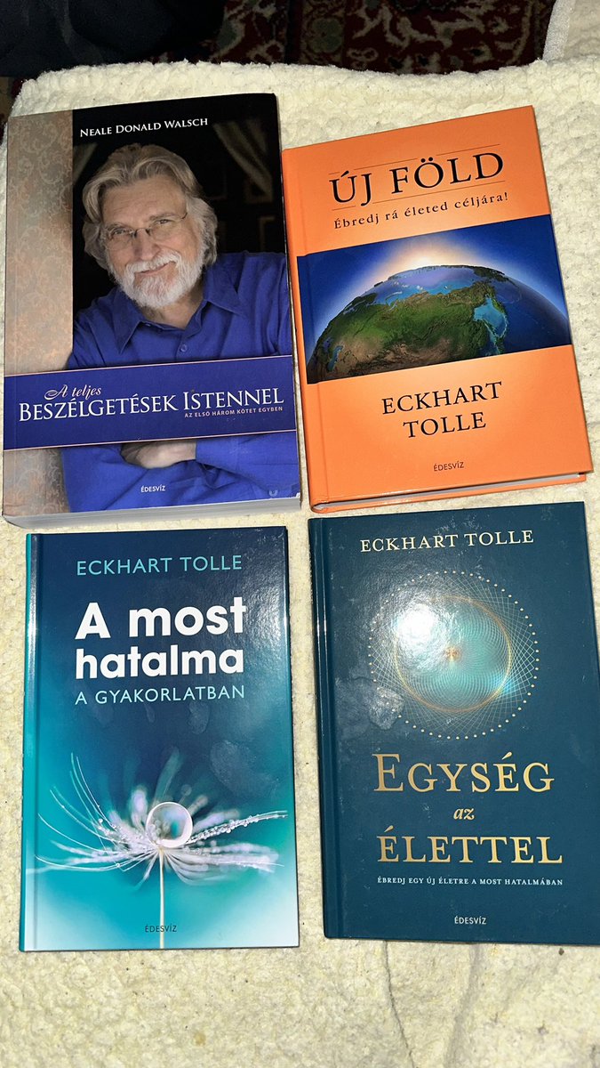 MatStanbridge's tweet image. A leittle self-improvements never hurts:
1. Neale Donald Walsch: Full conversations with God!
2. Eckhart Tolle: New Earth
3. Eckhart Tolle: The power of now
4. Eckhart Tolle: Oneness with life
#books #selfimprovements #newearth #eckhartolle #nealedonaldwalsch #