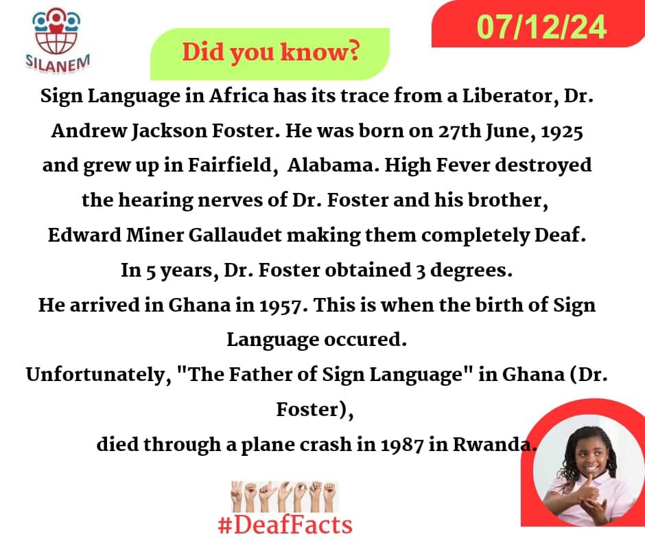#DidyouKnow 
The birth of sign language in Ghana ?