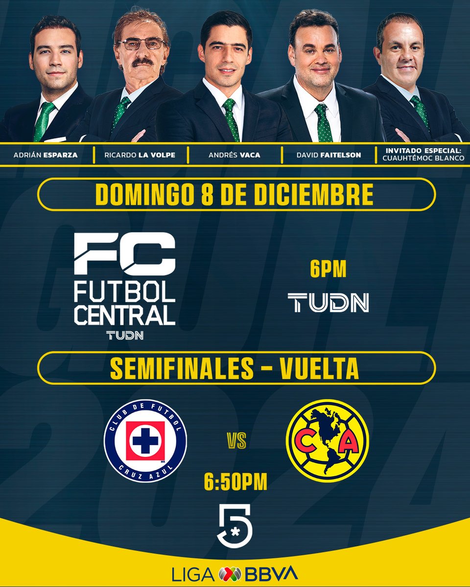 TUDNMEX's tweet photo. ¿Madrid-Barça? ¡Este es el verdadero CLÁSICO que paralizará al world HOY!🥵🔥👀

⭐️@Andres_Vaca_ 
⭐️@DavidFaitelson_ 
⭐️@RicardoLaVolpeG 
⭐️INVITADO ESPECIAL: @cuauhtemocb10 
⭐️@A_EsparzaOteo 

💎#SiLlegoALaFinal💎 https://t.co/iiEdCFxLz6