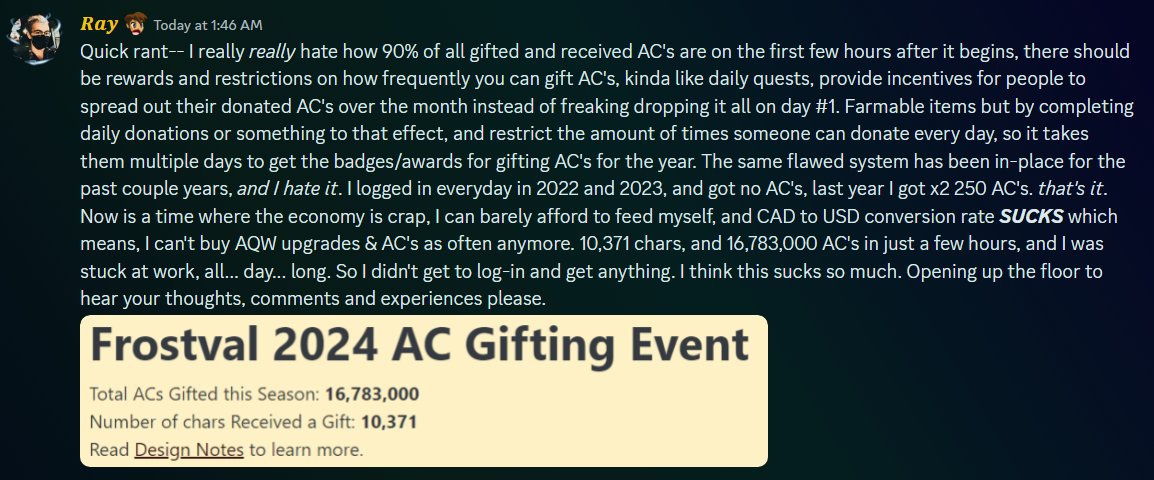 Ray4Eternity's tweet photo. So about the AQWorlds AC Gifting Event....................................... https://t.co/YeEFXqjwHi