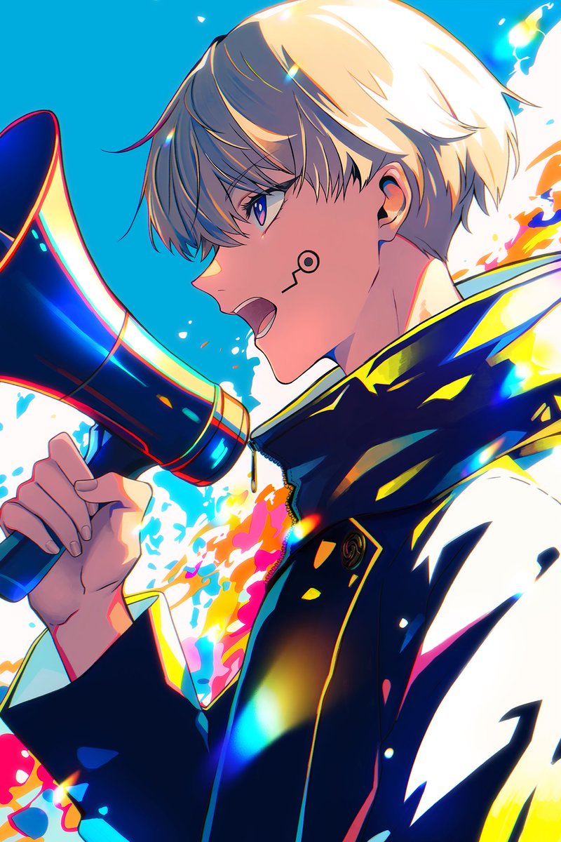 shibakawaiiii's tweet photo. 狗巻棘
なんちゃってアニメ塗り？カラフルに。 https://t.co/OZ7U1nx155