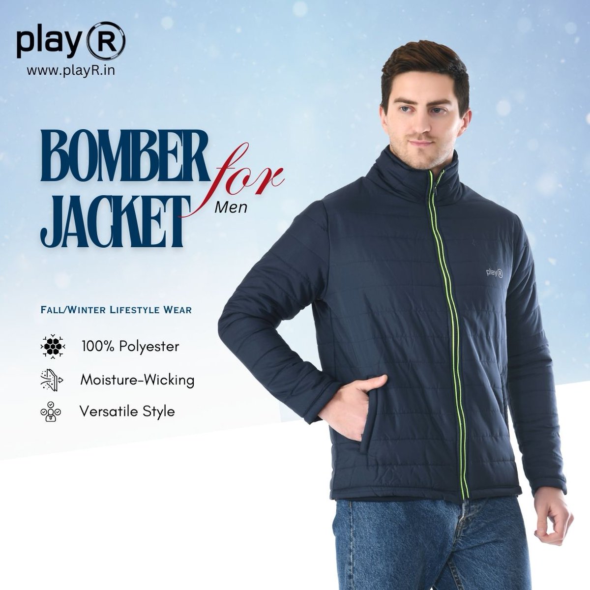 playR_vip's tweet image. Your all-weather, all-style bomber
Level up your style with the PlayR Bomber Jacket 🌟! 100% polyester &amp;amp; moisture-wicking for ultimate comfort. Stay fresh, stay fly! 🔥

#PlayRStyle #BomberJacket #StreetwearEssentials #MoistureWicking #Polyester #ComfortInStyle #LOVEplayR
