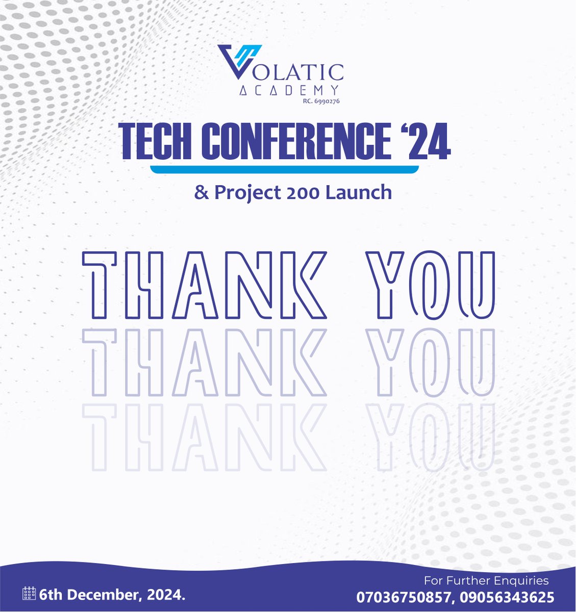 Volatic24's tweet photo. On behalf of Volatic Academy, we extend our heartfelt gratitude to everyone who made the Tech Conference and Project 200 launch a success

Thank you!!
@BlusaltInc @DokRx13718 @lyfecareNG @aynigeria_  @etienejames5  @FUOYE_SUG  @FUOYE_SUSC  @danoluwilliams @PRINCEWILLBIBE1 https://t.co/2xk5MvuZsw