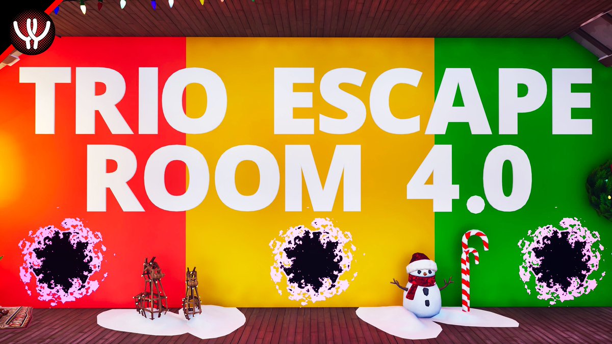 Wishbone_45's tweet photo. Trio Escape Room 4.0 🎄🎁
Tag your trio 🧑🧑🧒
Code: 7161-5900-1191
#fortnite #fortnitecreative #uefn #fortnitecreativecodes https://t.co/01PumyUkEH