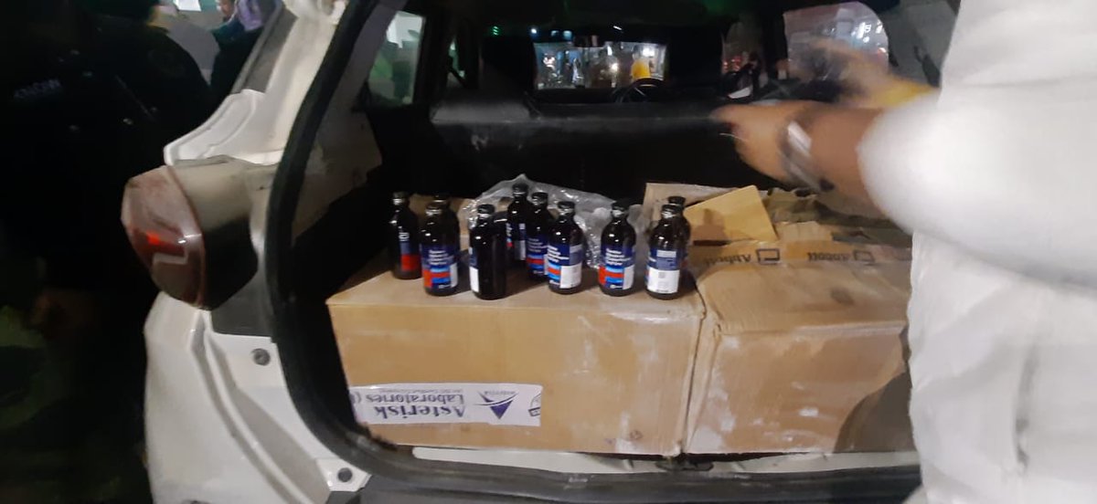 BSF_MizoramCach's tweet photo. Acting on specific input,vigilant troops of 16 Bn BSF, Silchar Sector under M&amp;C Frontier #BSF seized 1000 bottles of Phensedyl from a Tata Punch vehicle from border area of Sribhumi District, Assam meant for smuggling into Bangladesh on 06 Dec 2024.
#AntiSmugglingDrive https://t.co/1PzyMVEYJM
