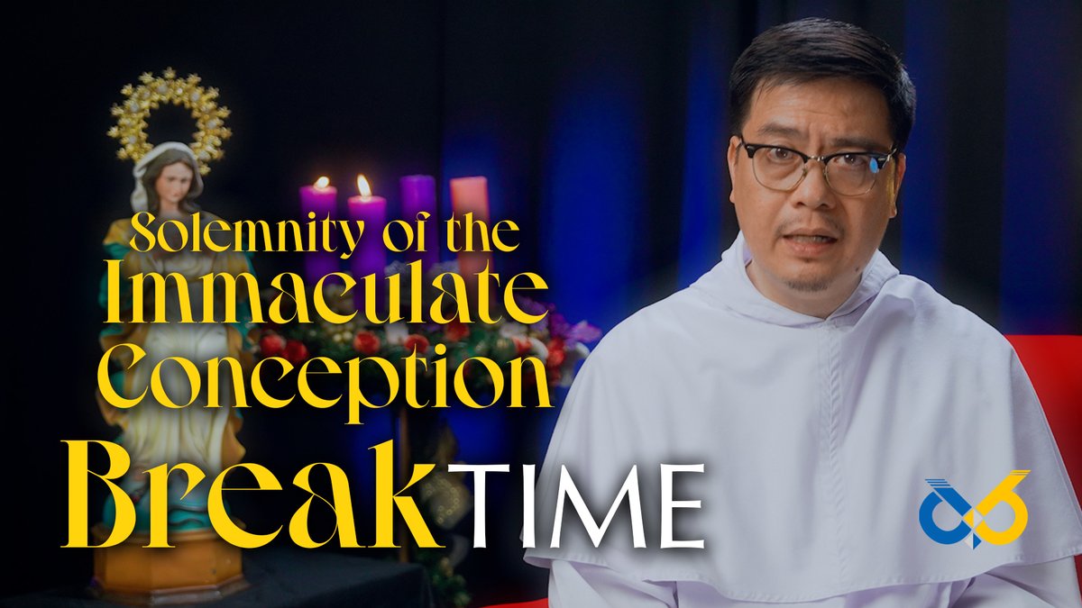 UST1611official's tweet photo. Break Time: Gospel Reflection | December 9, 2024
Solemnity of the Immaculate Conception of the Blessed Virgin Mary
https://t.co/ezc6KFjjTh 

#DominicansPH #USTBreakTime #BreakTime #GospelReflection https://t.co/Z97FWJE3LS
