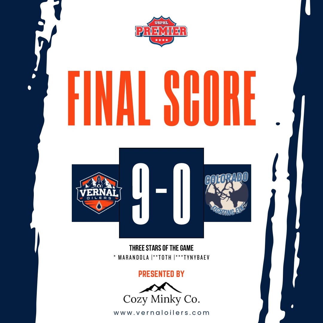 VernalOilers's tweet photo. The Vernal Oilers remain perfect and set a new USPHL Premier record! 21 straight to start the year wooooooooo!
#vernaloilers #undefeated #northwestchamps #recordsetter #usphl #usphlpremier #vernalut #thisisvernal #andanotherone https://t.co/z5AIgP226a