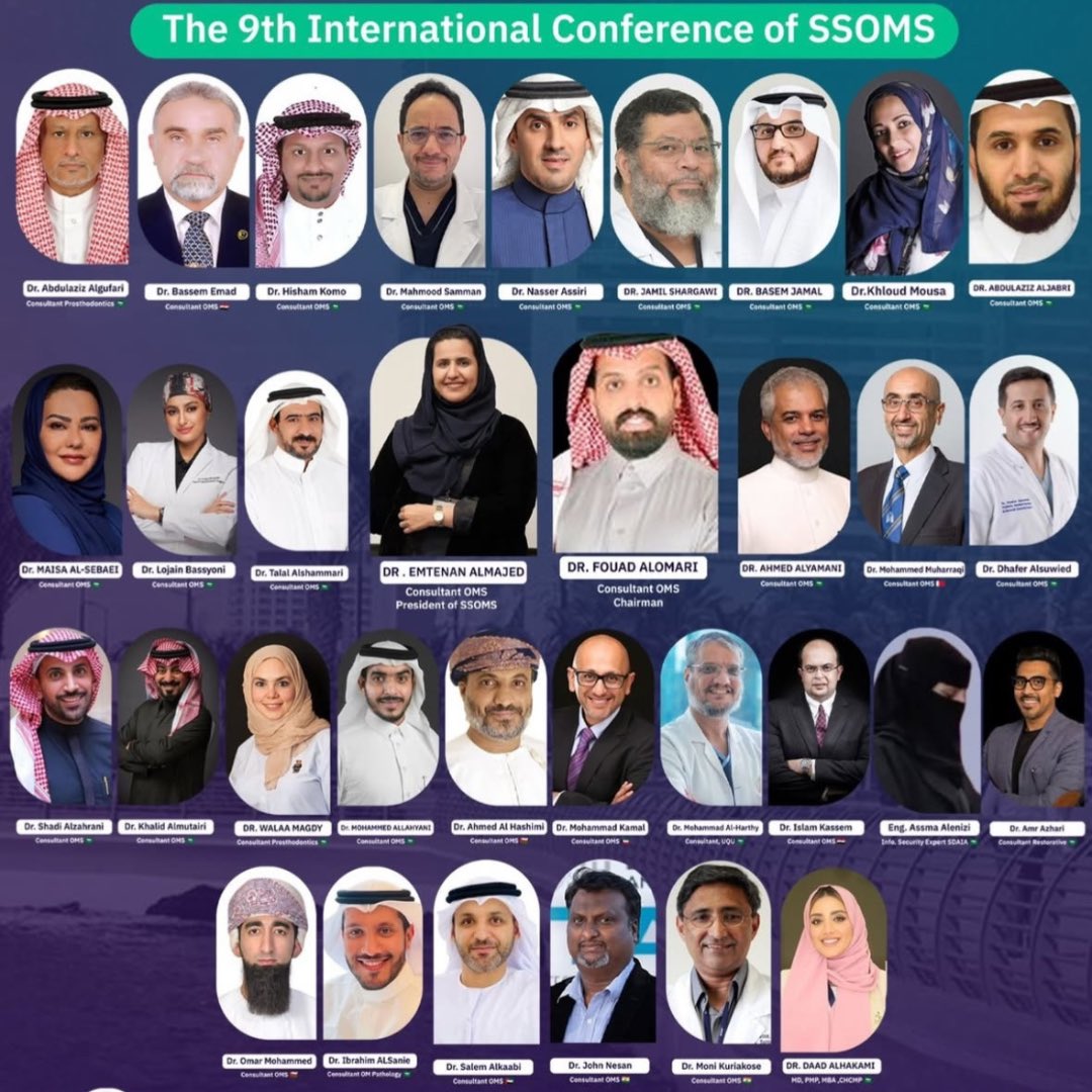 أتشرف بمشاركتي مع نخبة من المتحدثين في المؤتمر التاسع للجمعيه السعودية لجراحة الوجه والفكين

عن "استخدام التقنيه ثلاثية الأبعاد في إعادة بناء الفك السفلي"