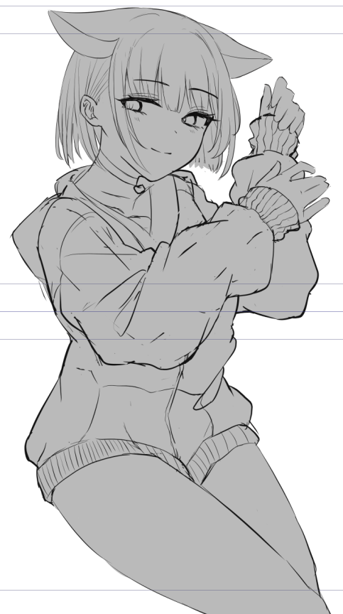 添い寝カズサwip… こっから線画や… 