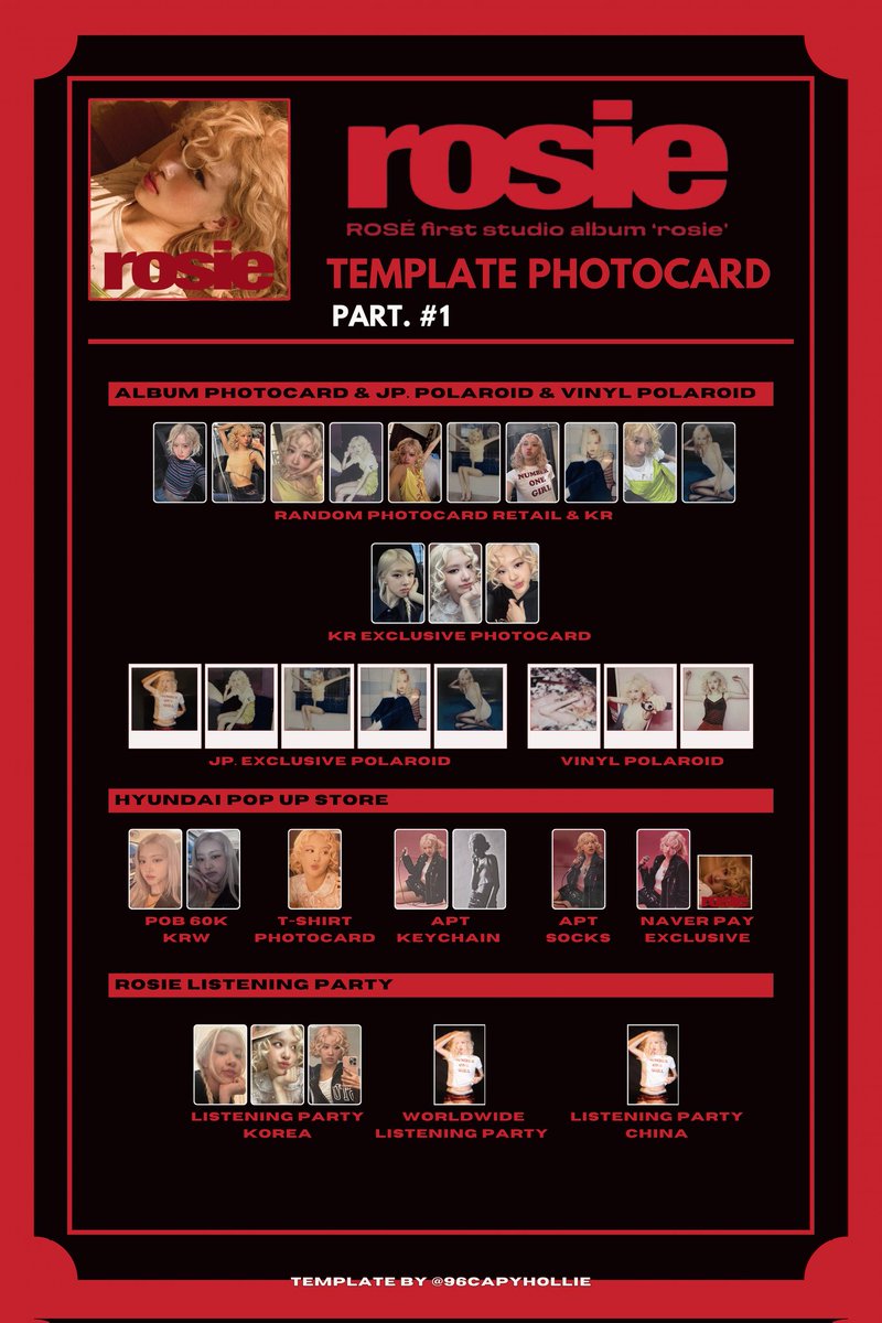 96capyhollie's tweet photo. ROSE FIRST STUDIO ALBUM rosie TEMPLATE PHOTOCARD 

❕will be update slowly

feel free to share/use with credit!

07.12.24

Rosé rosie 포카 굿즈 양도 판매 교환 와이지 셀렉 케이타운포유 blackpink https://t.co/lVsL3qUfB4