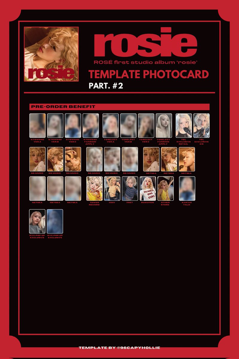 96capyhollie's tweet photo. ROSE FIRST STUDIO ALBUM rosie TEMPLATE PHOTOCARD 

❕will be update slowly

feel free to share/use with credit!

07.12.24

Rosé rosie 포카 굿즈 양도 판매 교환 와이지 셀렉 케이타운포유 blackpink https://t.co/lVsL3qUfB4