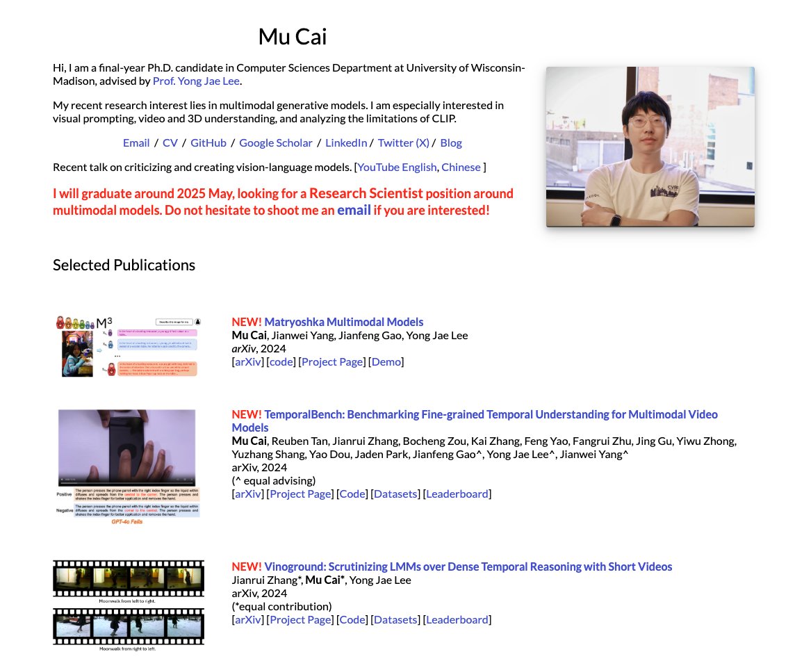 🚨 I’ll be at #NeurIPS2024! 🚨On the industry job market this year and eager to connect in person!
🔍 My research explores multimodal learning, with a focus on object-level understanding and video understanding.

📜 3 papers at NeurIPS 2024:
 Workshop on Video-Language Models
📅