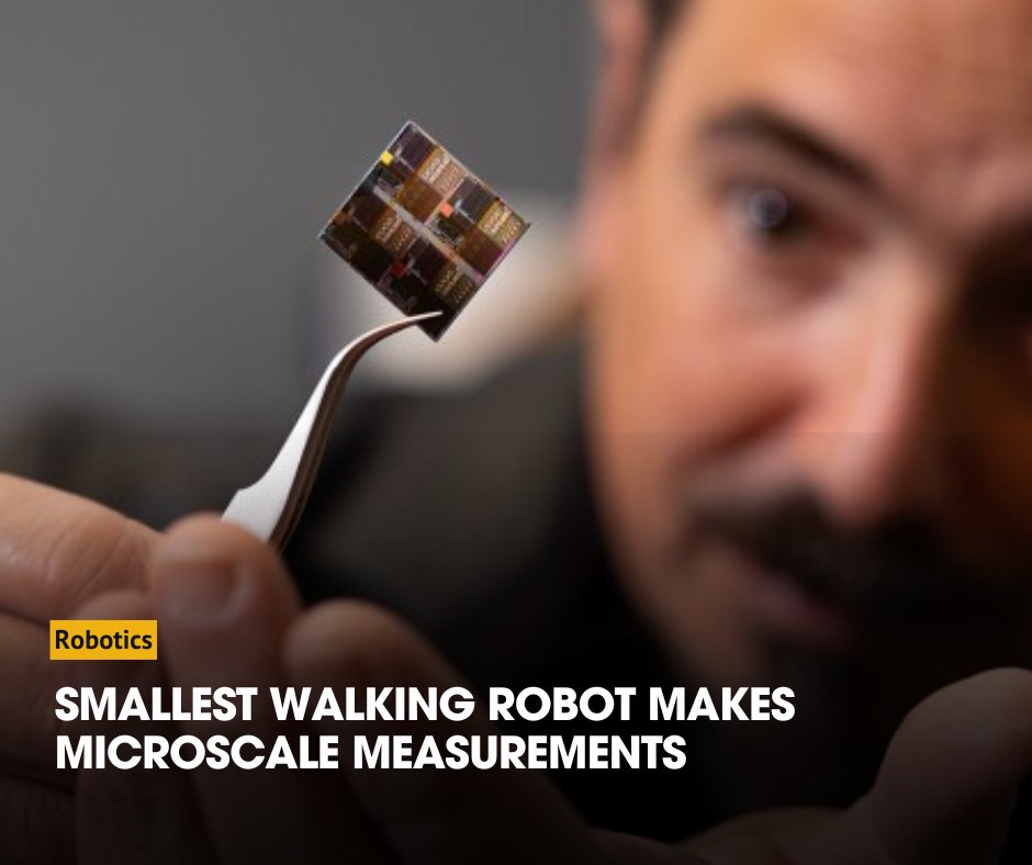 WevolverApp's tweet photo. Cornell researchers in physics and engineering have created the smallest walking robot yet. Its mission: to be tiny enough to interact with waves of visible light and still move independently, so that it can maneuver to specific locations β in a tissue sample, for instance β to take images and measure forces at the scale of some of the bodyβs smallest structures.
Check out the full article here: https://t.co/ccUxOR2gOK
Image/video credits: @Cornell
#robotics #technology #engineering #stem #innovation #robots