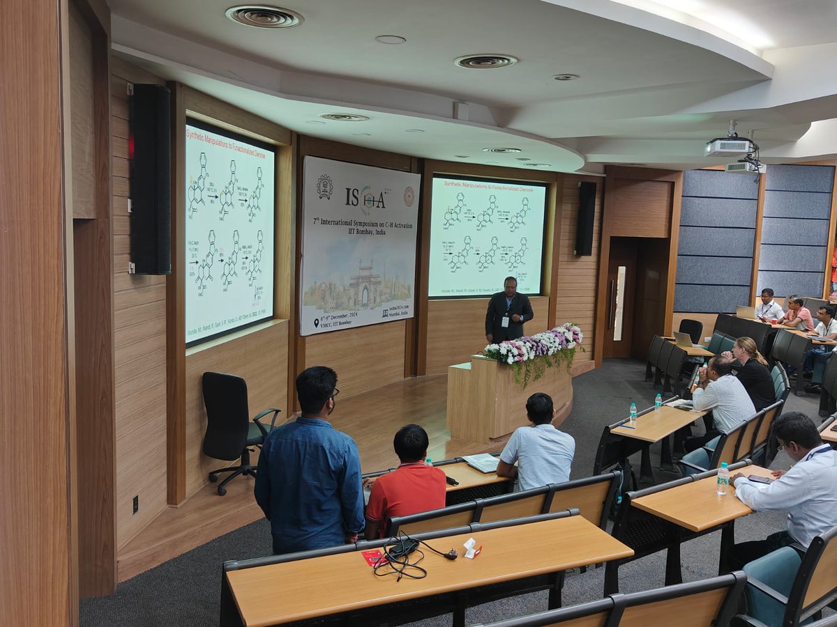 ISCHA 2024 (@ischa2024) on Twitter photo Another exciting keynote session by Prof. <a href="/AlakeshBisai/">Alakesh Bisai</a> from <a href="/iiserkol/">IISER Kolkata</a>, as he discusses on marine alkaloid synthesis as an excellent platform for discovering natural products Oridamycin, Xiamycin. #naturalproduct Another exciting keynote session by Prof. <a href="/AlakeshBisai/">Alakesh Bisai</a> from <a href="/iiserkol/">IISER Kolkata</a>, as he discusses on marine alkaloid synthesis as an excellent platform for discovering natural products Oridamycin, Xiamycin. #naturalproduct