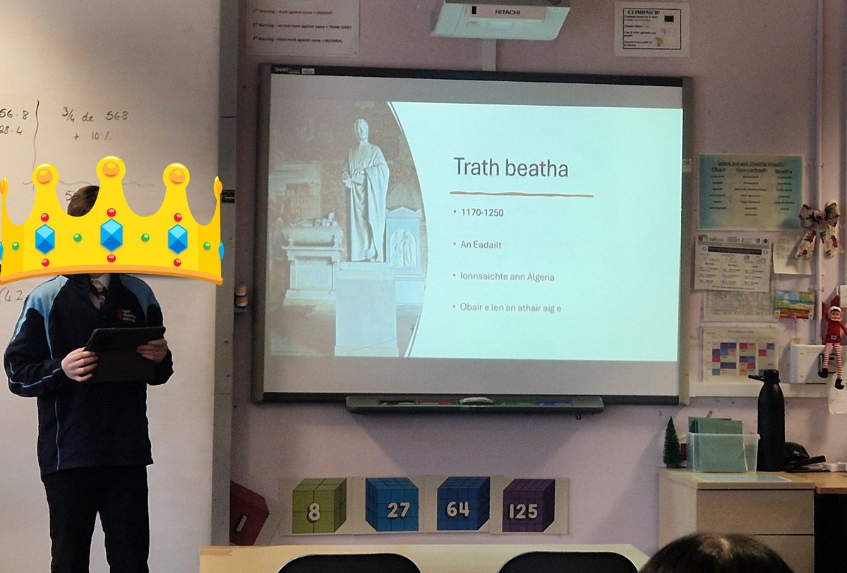 SenoraCT's tweet image. A great morning with AS2 as they presented famous mathematician to me in #Gàidhlig  #literacy #numeracy @pedagoo #pedagoofriday #pedagoodihaoine