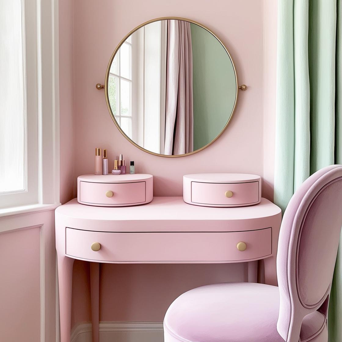 GlamEncalve's tweet photo. 🌸 Looking for closet inspiration? This pastel dressing room design is trending in 2024! Velvet chairs, chic cabinetry, and cozy rugs create the ultimate space. 💖✨

#ClosetTrends2024 #LuxuryDecorInspo #PastelRoomStyle https://t.co/AKswZ0c2xt