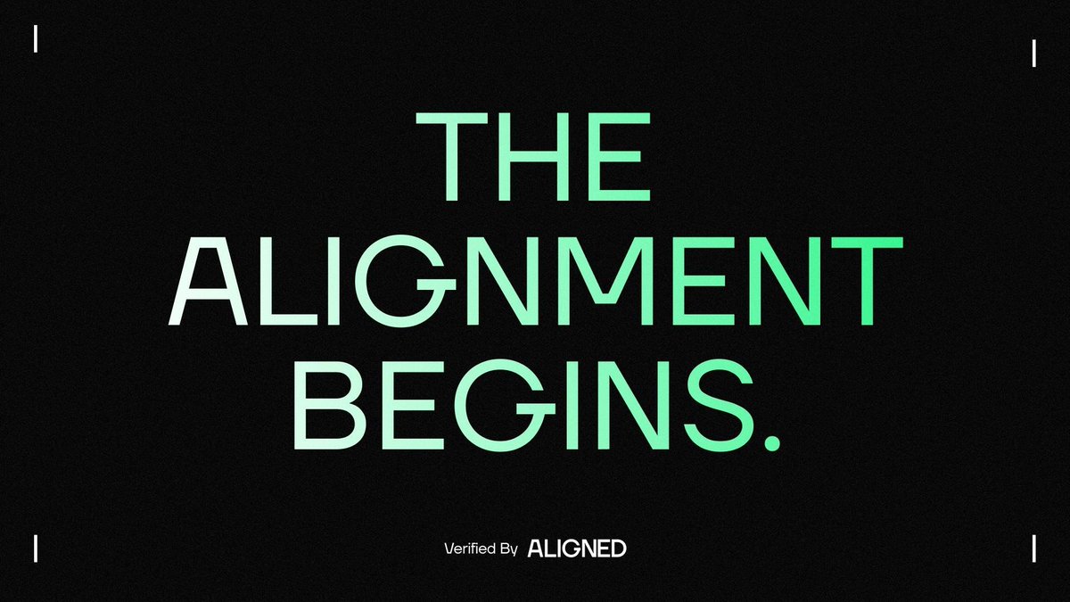 Aligned (@alignedlayer) on Twitter photo Relaying the message from <a href="/AlignedFndn/">Aligned Foundation</a>.
The Alignment begins. Today we start by thanking the core engineers, developers and researchers of Ethereum and Zero Knowledge Proofs.
If this is you, check your eligibility for a future claim. Take the first step towards decentralization Relaying the message from <a href="/AlignedFndn/">Aligned Foundation</a>.
The Alignment begins. Today we start by thanking the core engineers, developers and researchers of Ethereum and Zero Knowledge Proofs.
If this is you, check your eligibility for a future claim. Take the first step towards decentralization