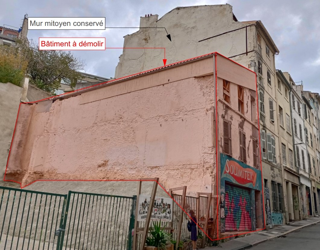 DavidLaMars's tweet photo. La Splain AMP programme la démolition du restant du 69 rue d'Aubagne avec pose de tirants (fév-mai 2025) et le confortement du 61, en vue de la construction du lieu ressources sur le site des effondrements du 5 novembre 2018
#Marseille https://t.co/PWSSfpj2lv