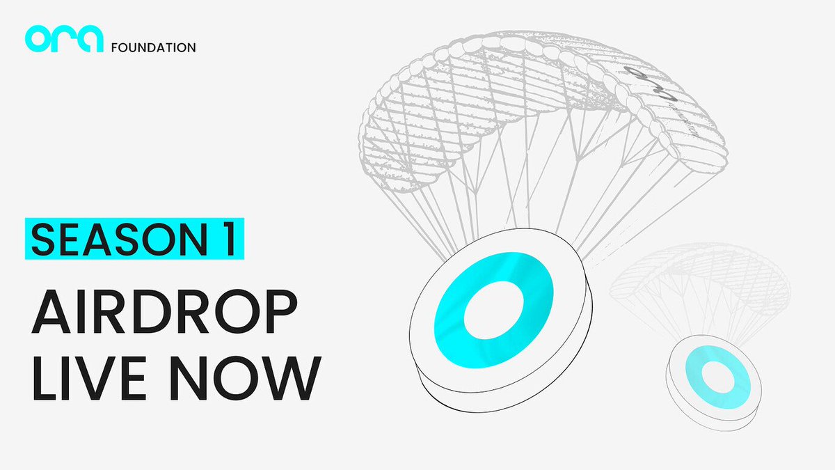 GavivMydvers's tweet image. Ora Protocol 的空投开放领取了！ 想要领取 $ORA 代币的小伙伴，需要在 Twitter 个人资料名称中添加“☉ ℝ ∀”，这是必要条件哦！  

🔗：foundation.ora.io/app/airdrop

- ORA 总供应量：333,333,333  
- 空投总量的 10% 会分配给积分用户！  

详情：research.ora.io/t/ora-airdrop-…

#OraProtocol #Twitter…