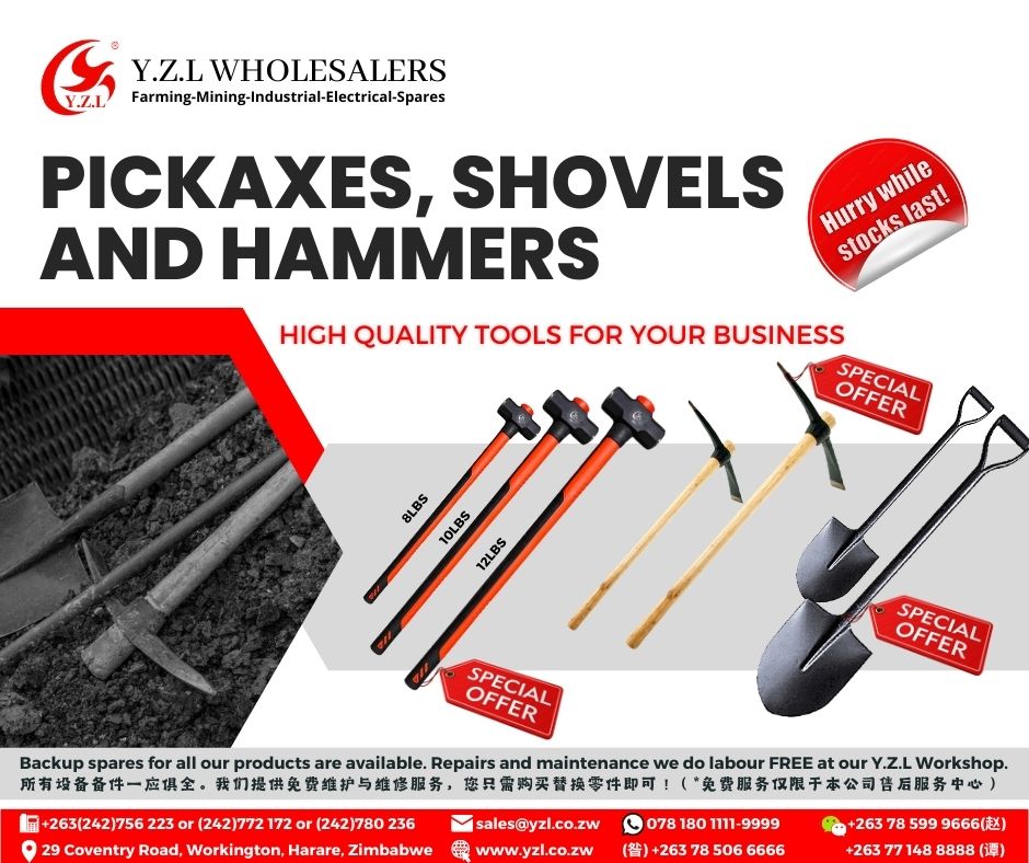 YWholesalers's tweet photo. 👷WHOLESALE PRICES ON ALL PICKAXES, HAMMERS AND SHOVELS AT Y.Z.L WHOLESALERS‼
#welding #platecompactors #porkervibrators #electricmotors #pickaxes #shovels #compressors #winches #concretemixers #concretecutters #chickenpluckers #powertrowels #dieselengines #blowers #hammers https://t.co/uuMsGSSHGm
