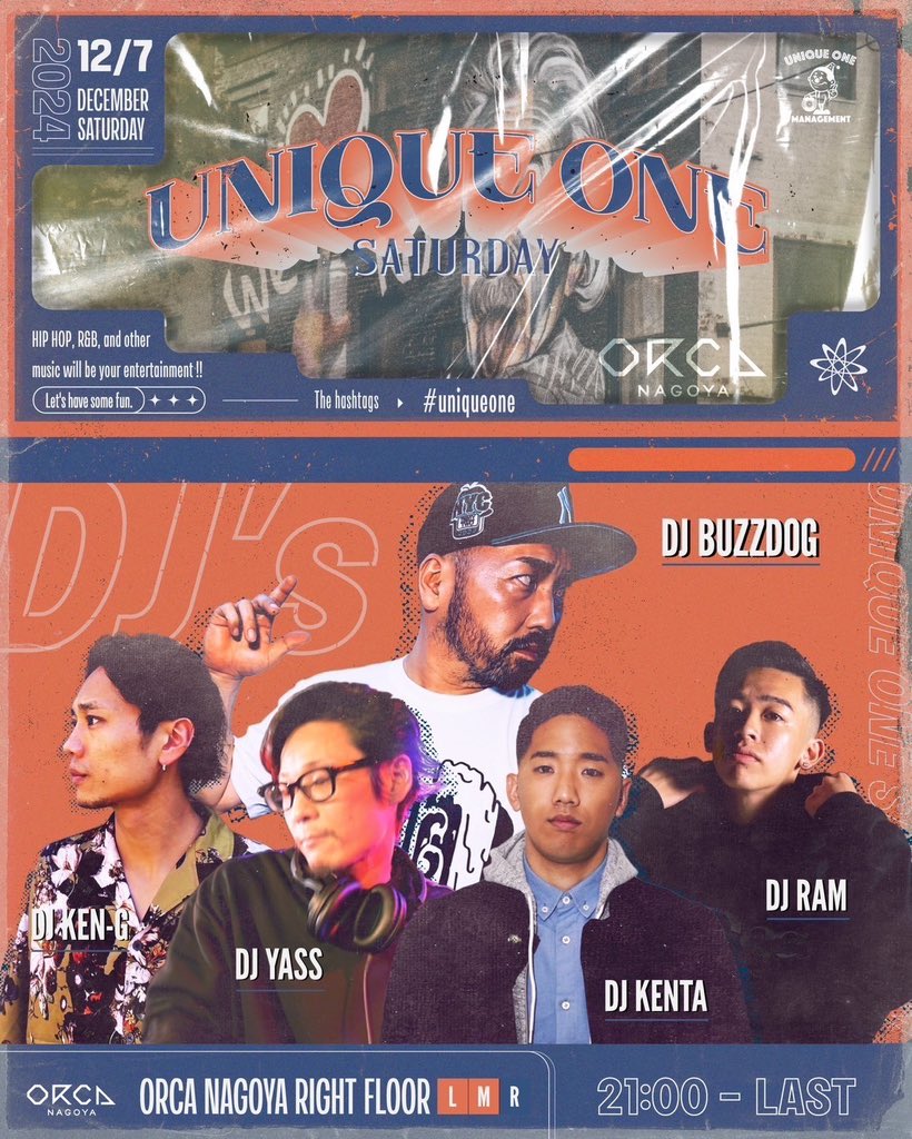 Tonight!!

おそらく今年ラストの現場でのDJ！

遊びましょー🔥

📍<a href="/ORCAnagoya/">ORCA NAGOYA</a>