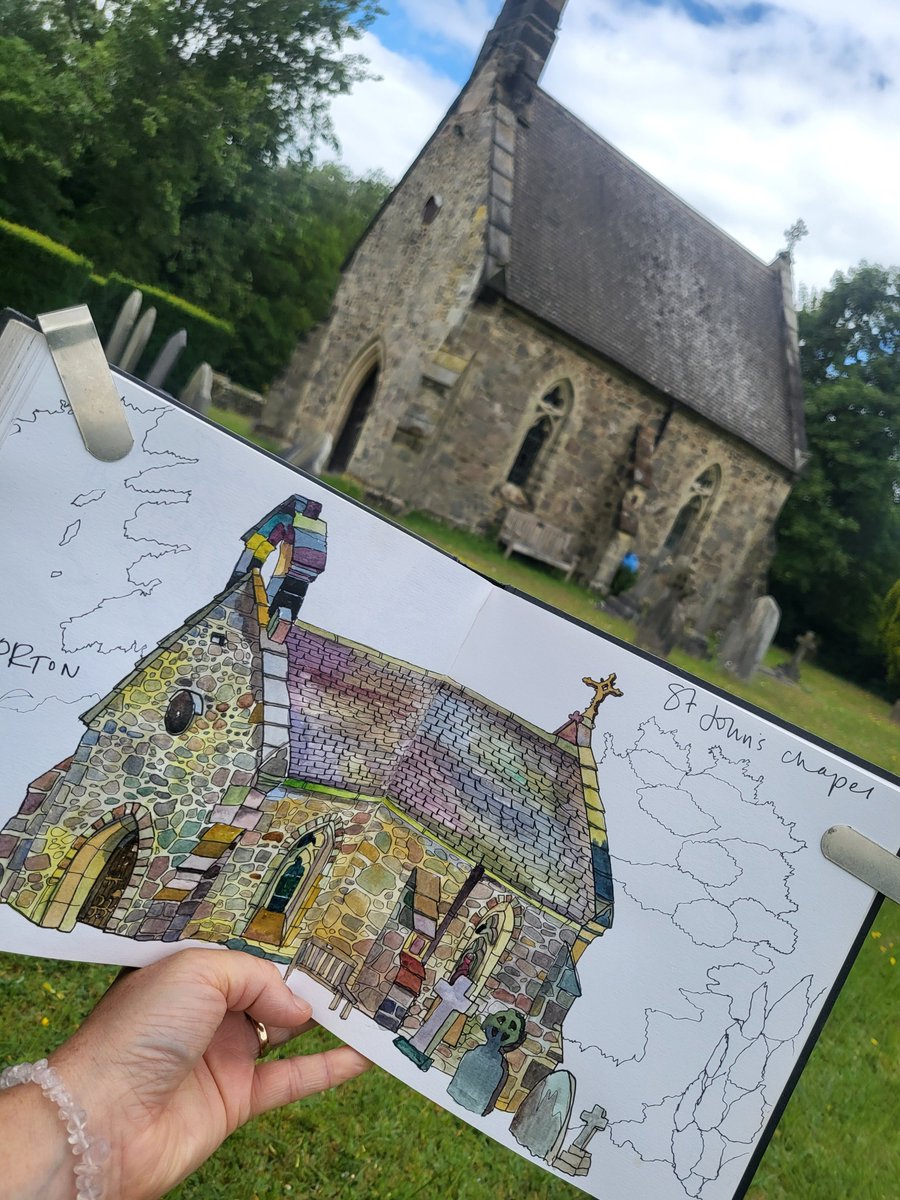 #stjohnschapel #Coleorton which is tiny and perfectly formed.. didn't see a soul.  The gate was creaking in the wind so I jumped once or twice! A cat came to investigate.  Felt like I was in the most rural of places.  Lovely.