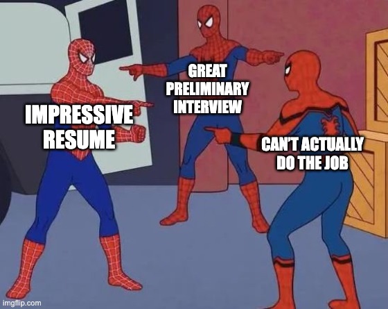 proofofskill's tweet image. Resumes: ✅
Prelim interviews: ✅
Actual skills: ❌
Let’s stop pointing fingers and start validating skills. 💪 

#HiringIsBroken #ProofOfSkill #HiringProblems