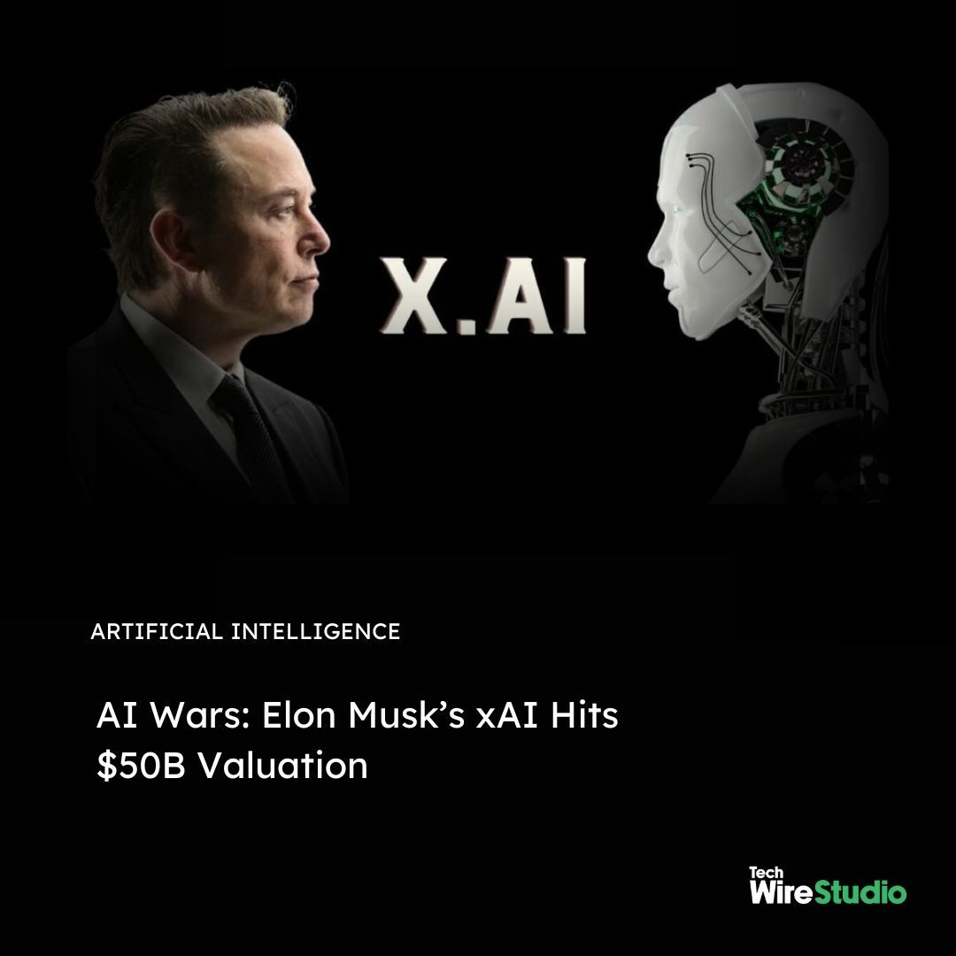 TechWireStudio's tweet image. In just 16 months, xAI hit a $50B valuation, outpacing rivals like Anthropic ($19B). Backed by $11B in funding, it’s investing big in AI chips &amp;amp; data centers to compete in the high-stakes AI race. 💡 Will Musk&apos;s xAI dominate the future of AI?

#ElonMusk #xAI #AI