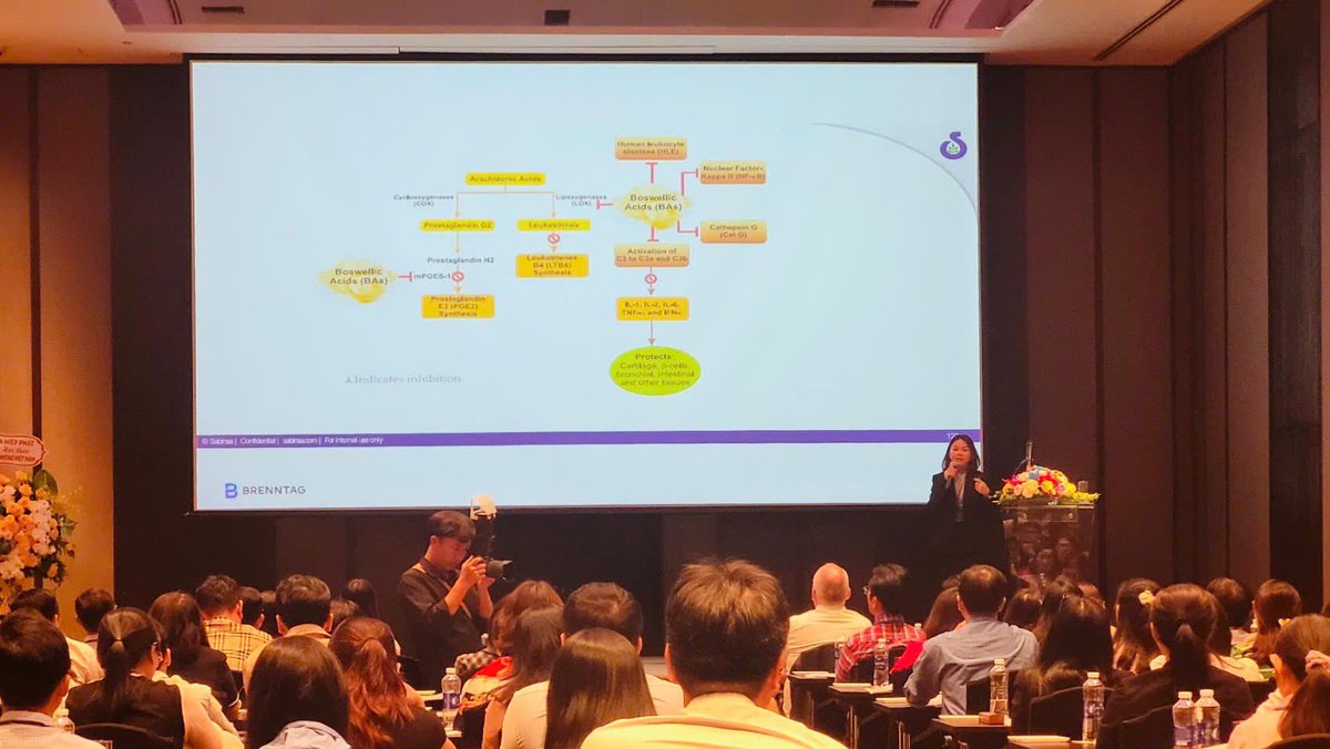 SamiSabinsa's tweet image. Sabinsa recently participated in the Conference of Nutrition for Adult Health in Vietnam, where Ms. Que Dan delivered a compelling presentation on 𝘉𝘰𝘴𝘸𝘦𝘭𝘭𝘪𝘯®.

#JointHealth #NaturalWellness #Sabinsa #VietnamHealth  #Boswellin
