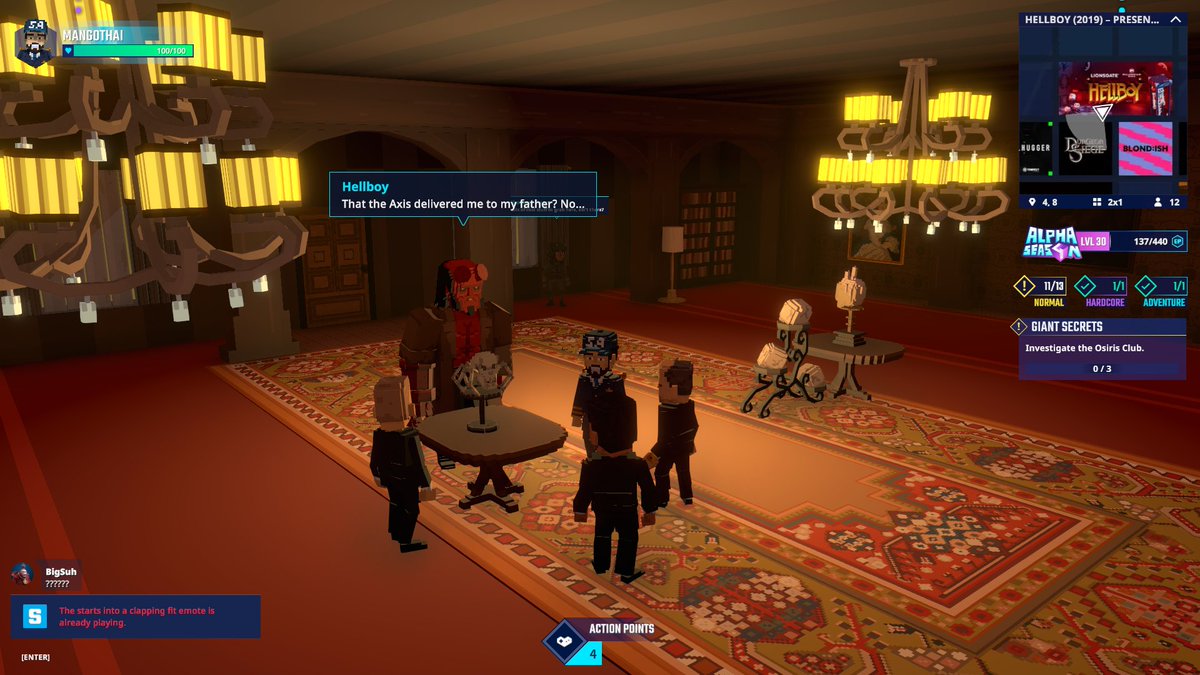 janova2014's tweet photo. Sneaking into the Osiris club in Hellboy (2019) in @TheSandboxGame. Things are about to get supernaturally exciting! 😈🔥 @Lionsgate https://t.co/ph8IhJyEeX #TheSandbox #AlphaSeason4 #AS4SocialChallenge https://t.co/oPal51EBCk