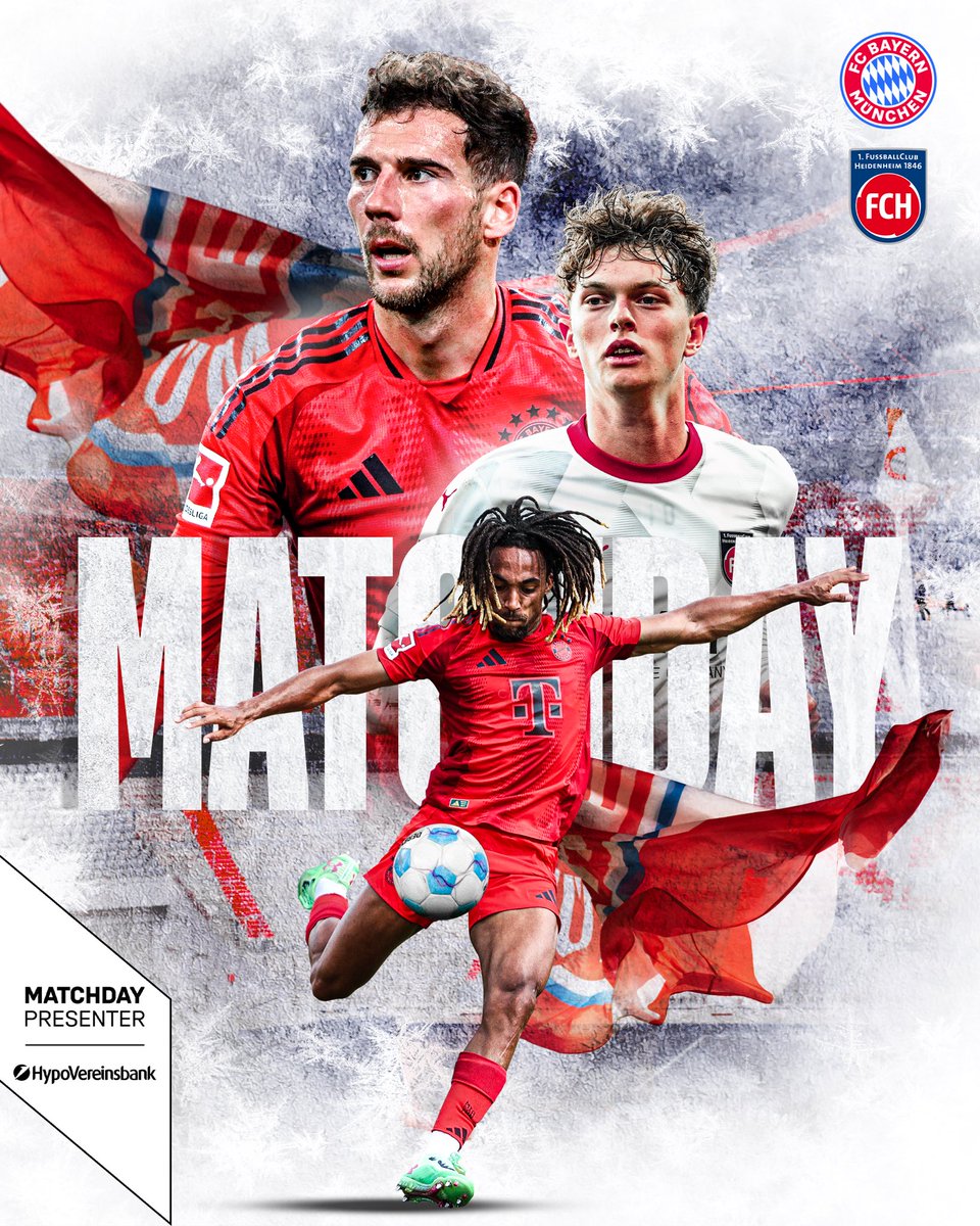 FCBayern's tweet photo. #Anzeige | 🔴⚪ 𝓜𝓪𝓽𝓬𝓱𝓭𝓪𝔂 ⚪🔴

Pack ma's vs. Heidenheim, Männer! 👊

#FCBayern #MiaSanMia #FCBFCH https://t.co/i2wBe5eJdB