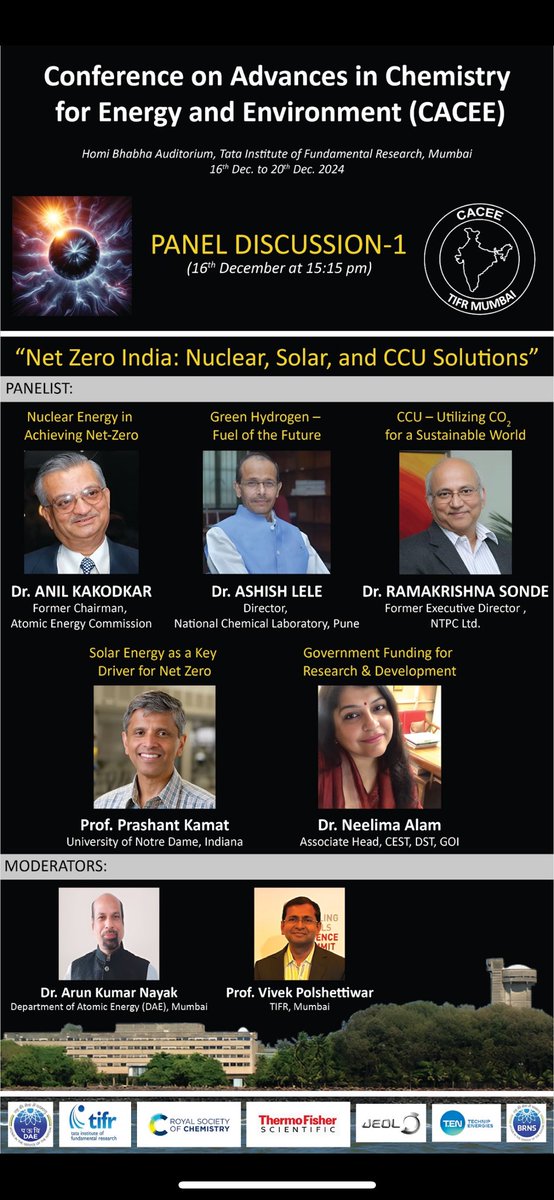 Vivek Polshettiwar (@vpolshettiwar) on Twitter photo Panel on “#NetZero India: Nuclear, Solar, and CCUS Solutions” at #CACEE2024
for an insightful discussion featuring top experts: <a href="/anil_kakodkar/">Anil Kakodkar</a> <a href="/KamatlabND/">PKamat</a> <a href="/dst_neelima/">Neelima DST</a> <a href="/SondeDr/">Dr Ramakrishna Sonde</a> <a href="/AshishLele3467/">Ashish Lele</a>
Moderated by Dr. Arun Kumar Nayak <a href="/DAEIndia/">DAE India</a>
#CleanEnergy #CCUS <a href="/co2india/">co2india</a> Panel on “#NetZero India: Nuclear, Solar, and CCUS Solutions” at #CACEE2024
for an insightful discussion featuring top experts: <a href="/anil_kakodkar/">Anil Kakodkar</a> <a href="/KamatlabND/">PKamat</a> <a href="/dst_neelima/">Neelima DST</a> <a href="/SondeDr/">Dr Ramakrishna Sonde</a> <a href="/AshishLele3467/">Ashish Lele</a>
Moderated by Dr. Arun Kumar Nayak <a href="/DAEIndia/">DAE India</a>
#CleanEnergy #CCUS <a href="/co2india/">co2india</a>