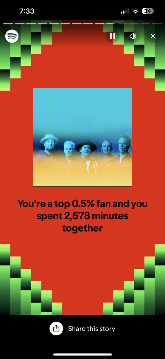 Spotify wrapped didn’t surprise me but all those plays of pearl jam dark matter  added up.
