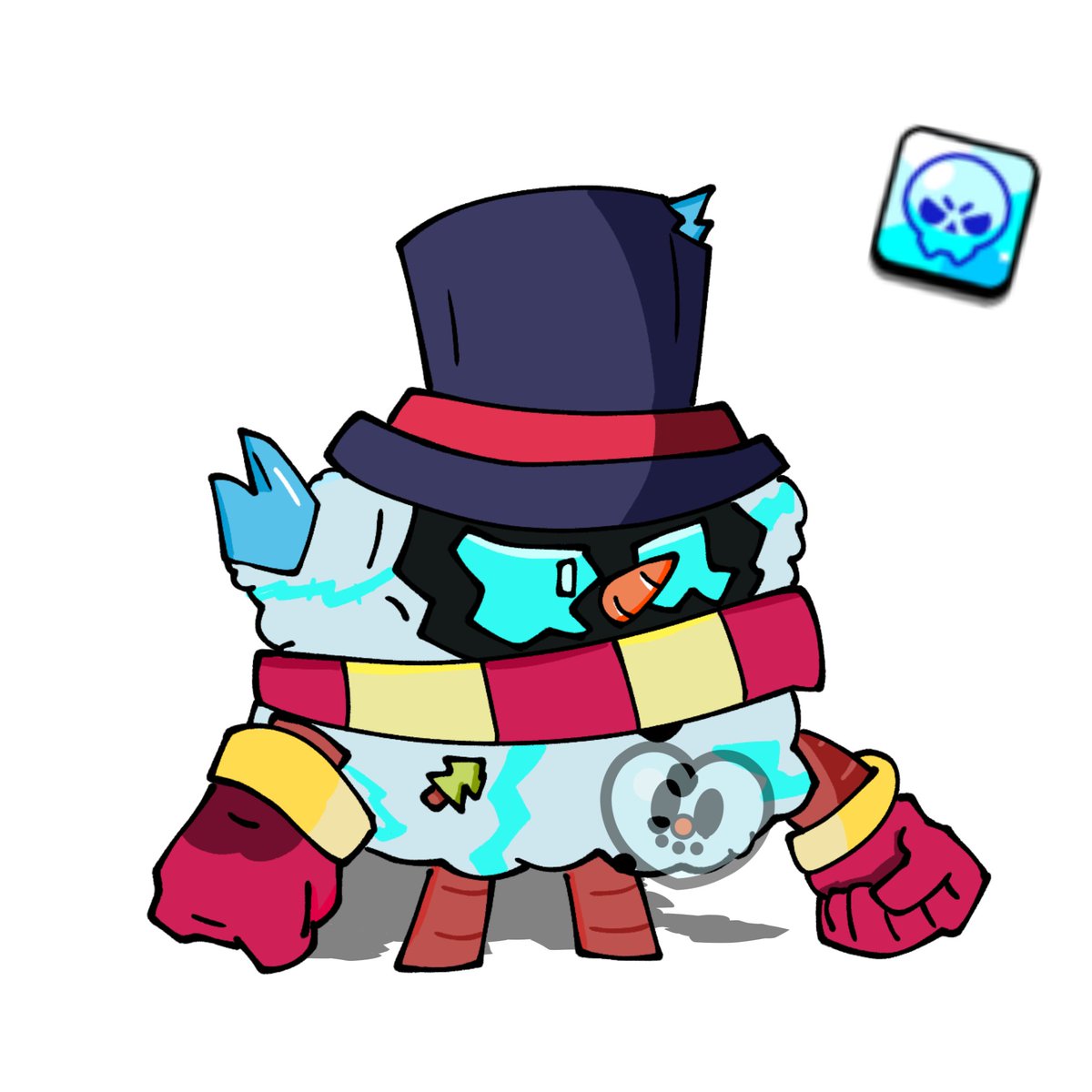 but11rfly's tweet photo. Snowman R-T
first skin for Christmas Week 🎄
#brawlstars #brawlstarsskin #brawlstarsconcept https://t.co/PtughC2lbx