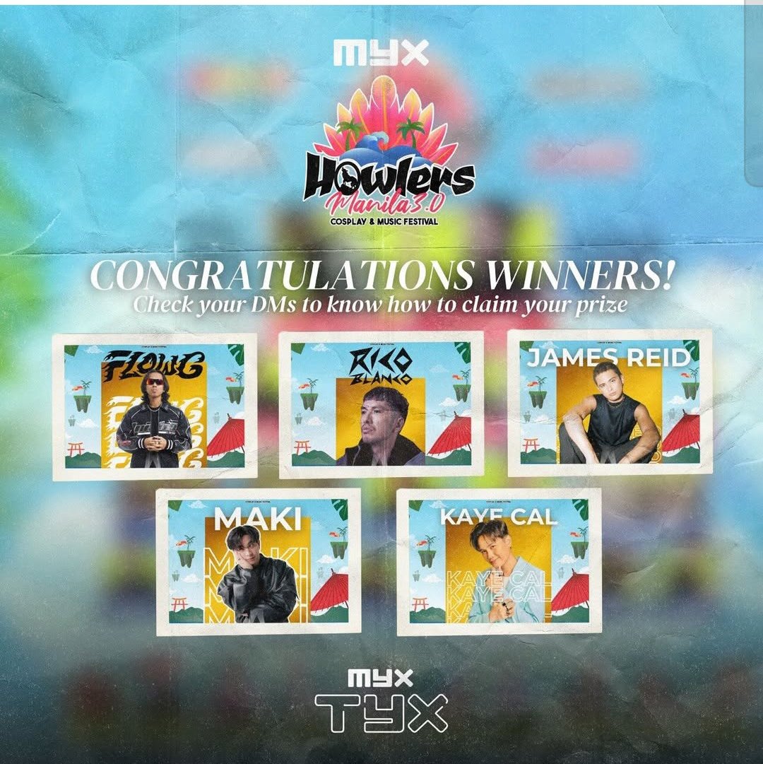 aussiejboy's tweet photo. OOTD READY?โจ
Thank you to everyone who joined #MYXTYX for Howlers Manila on Dec. 7 ! Congratulations to all the winners and keep an eyeon your inboxes for an official message
#MYX
ยฉ๏ธ myxglobal
#JamesReid | James Reid @tellemjaye https://t.co/ZD5y4LPuhK