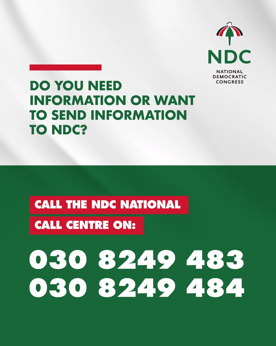 SammyGyamfi_'s tweet photo. My brothers and sisters, this is the moment we have all been waiting for. Let’s go out and vote in peace. Your vote is your power. 

If you need information or want to send information to the National Democratic Congress, kindly contact our call center on any of the numbers indicated on the attached flier.