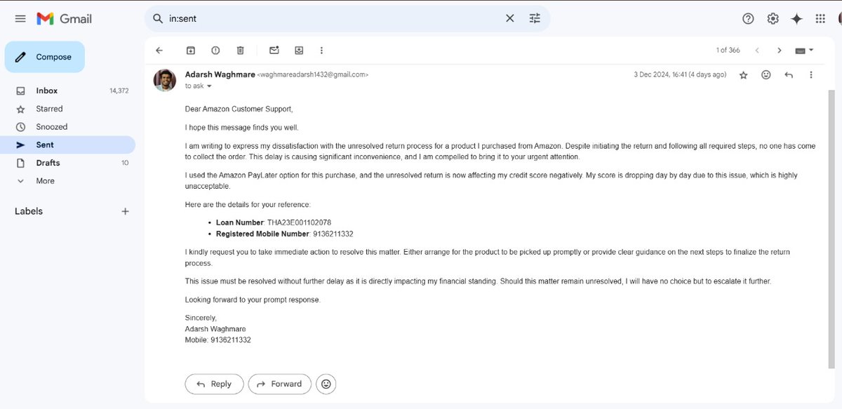 Prasadaswar1's tweet photo. Hey @amazonIN &amp; @add_axio,
I’m facing a terrible experience with your services. Here's my issue:

I ordered "Zest 4 Toyz Baby Play Mat Gym &amp; Fitness Rack..." on Amazon using Axio Pay Later. I didn't like the product and initiated a return. It’s been 2-3 months, and no delivery https://t.co/x8g6GgfTfB