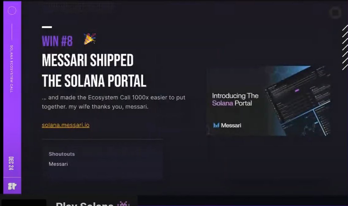 JoyBsol's tweet photo. @SuperteamNG @kashdhanda @theSuperhosts 6.4/
#WIN7 INTRODUCING: Solana Verifiable builds (Allowing users to prove whether onchain programs match their source code)
#WIN8 Messari Shipped the solana portal (everything about solana. AND you can check it out on https://t.co/t61mG6usOF)  @superteam https://t.co/0bHWdi5SLS