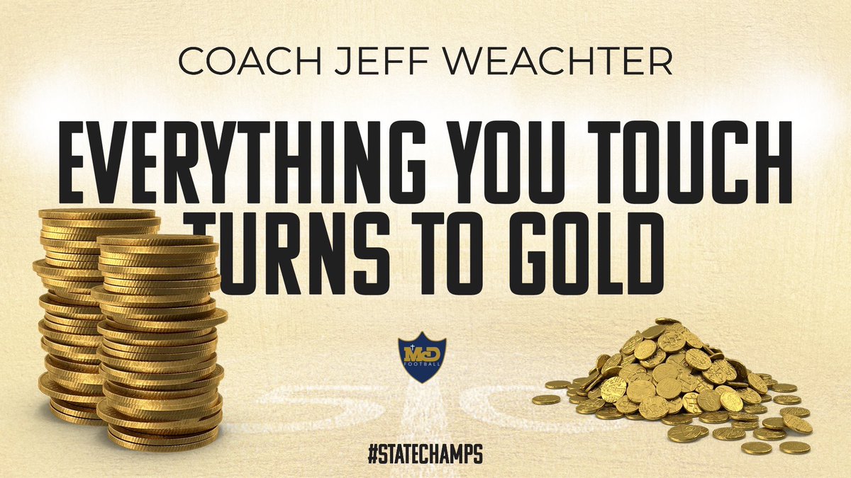 McD Football (@mcd_football_) on Twitter photo He was already a Hall Of Famer.
Now 2 State Titles in 3 years 💍💍
Congratulations <a href="/CoachWeachter/">Jeff Weachter</a>!
#GoCrusaders⚔️⚔️ He was already a Hall Of Famer.
Now 2 State Titles in 3 years 💍💍
Congratulations <a href="/CoachWeachter/">Jeff Weachter</a>!
#GoCrusaders⚔️⚔️