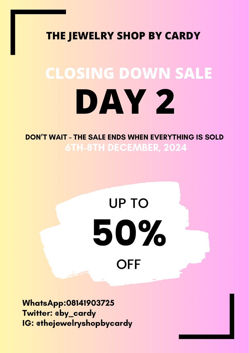 thecardy_'s tweet photo. DAY 2🥳🫶

Check @by_cardy’s media to cop an item or ten. https://t.co/aTKukBbbly