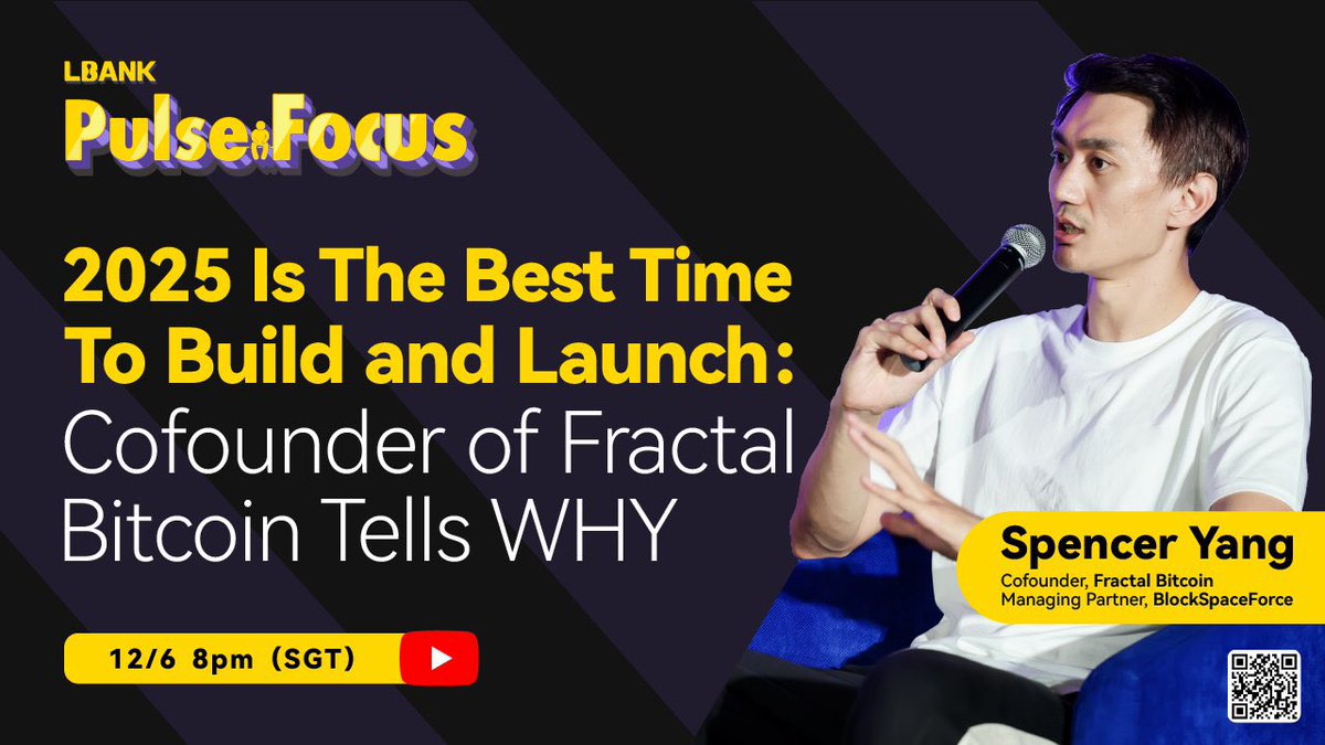 VeeLbankAngel's tweet image. 🚀 Get excited 🎉
🌟 Special guest @spenceryang joins us for LBank Pulse Focus' epic debut
💥 Discover why 2025 is THE year for crypto innovation
🎁 Live viewers win exclusive prizes!
📅 Dec 6, 8 PM SGT on youtube.com/@lbankexchange
💫 Don't miss this. 
#LBank
#LBankAngel
#LBankIEO