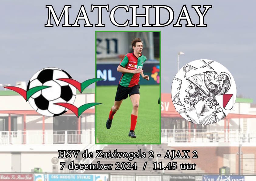 Zuidvogels2's tweet photo. MATCHDAY ♥️💚♥️💚
⚽️  @Zuidvogels2 🆚️ @ajaxamateurs 2
📆 zaterdag 7 december  
🕝 11.45 uur
📍 Sportpark “Wolfskamer” Huizen
🎺 Dhr. R. van Dort
🚩 Dhr. R.H. van Iddekinge
🏴 Dhr. T.P. van Eijsden
💻 #competitie #reservehoofdklasseA #1team1taak #wegaanervoor https://t.co/iWWqWMr17K
