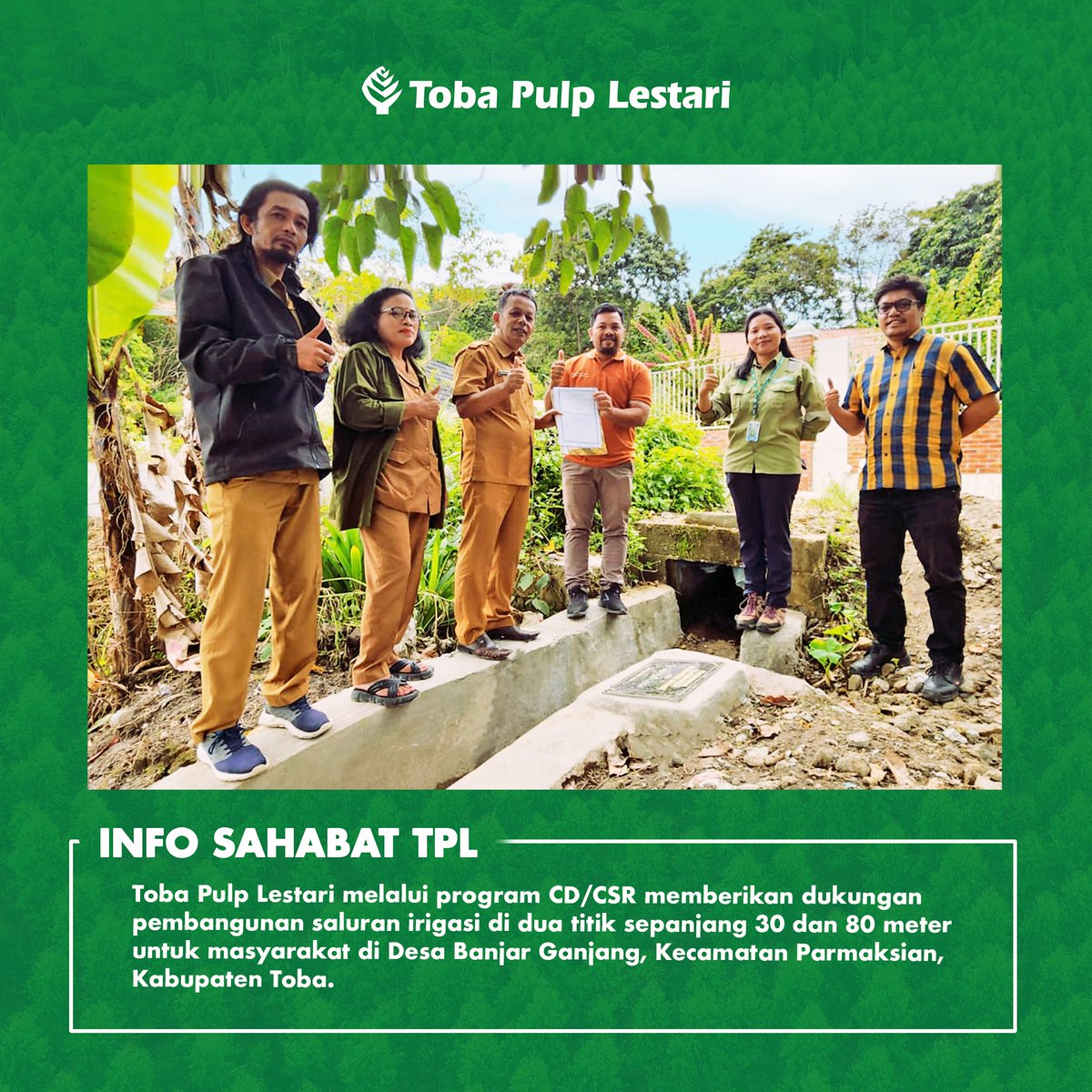 tobapulp_id's tweet photo. Selamat berakhir pekan, Sahabat!
Toba Pulp Lestari ingin membagikan informasi mengenai kegiatan yang dilakukan sepekan ini.
#TobaPulpLestari
#TPL
#LifeatTobaPulpLestari
#GoodForCommunity
#GoodForCountry
#InfoSahabatTPL
#TPLHadirBerkontribusi https://t.co/UsMFV01pWp
