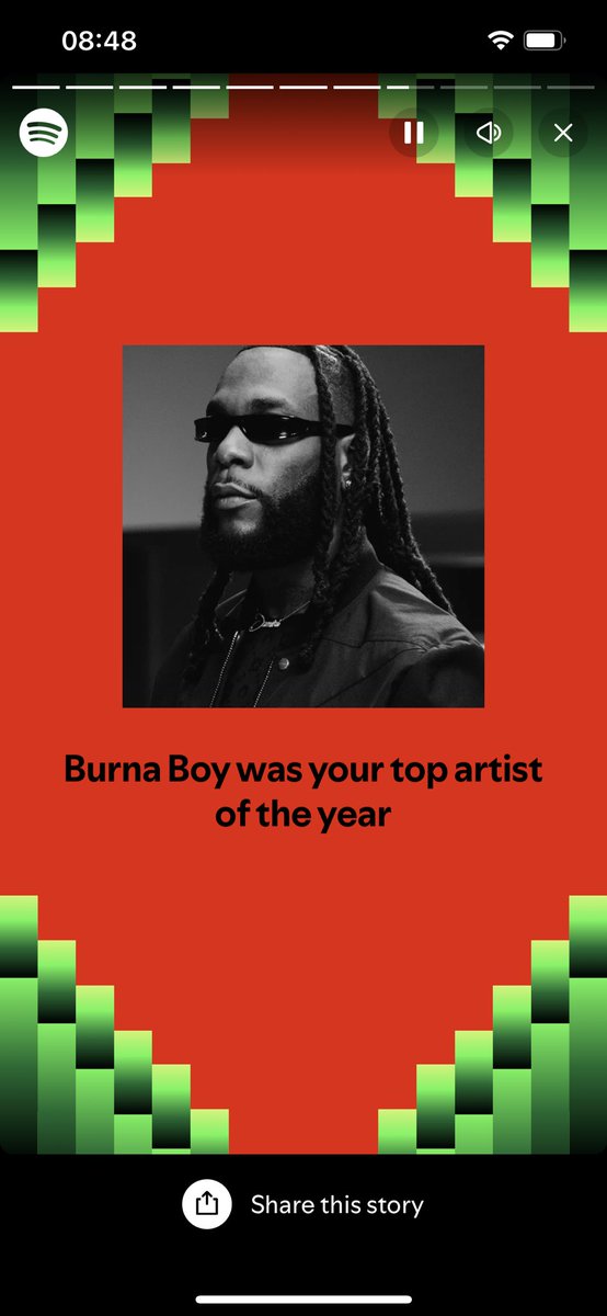 being_ij's tweet photo. Thank you Odogwu @burnaboy for all the hits❤️ 
You are the best to come out of Africa ❤️❤️
You sounds made 2024 bearable for me ❤️❤️
#Spotify #SpotifyWrapped #Burnaboy https://t.co/6dbHAlHBpd