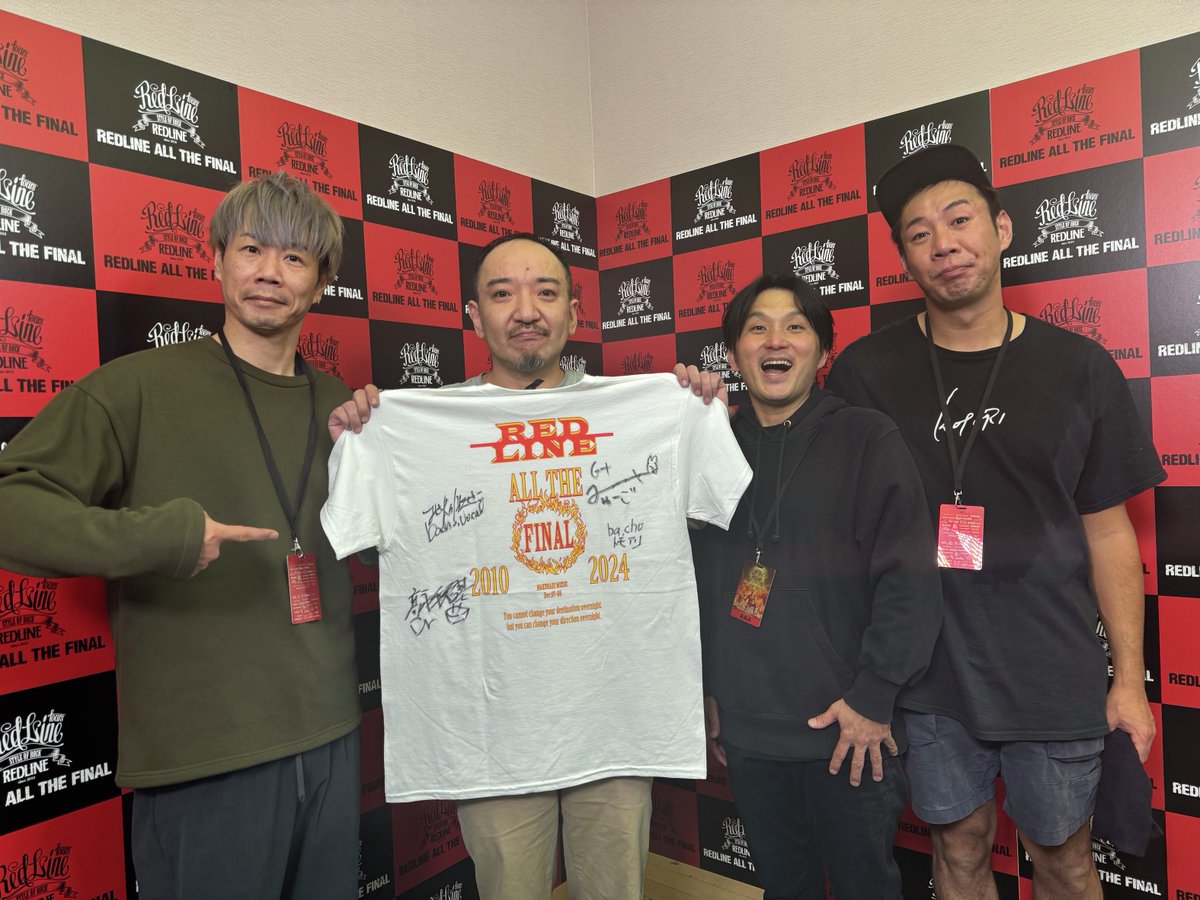 ▶▶ #REDLINE_DAM ◀◀

REDLINE ALL THE FINAL🔥
現地よりプレゼントキャンペーン！

【bacho】
サイン入りTシャツが抽選で1名様に当たる⚡

◆参加方法
①<a href="/REDLINE_TOUR/">REDLINE ALL THE FINAL</a>と<a href="/DAMch_Official/">DAM公式</a>をフォロー
②この投稿をリポスト

◆締切
12/18

<a href="/bacho_jp/">bacho</a>
#bacho