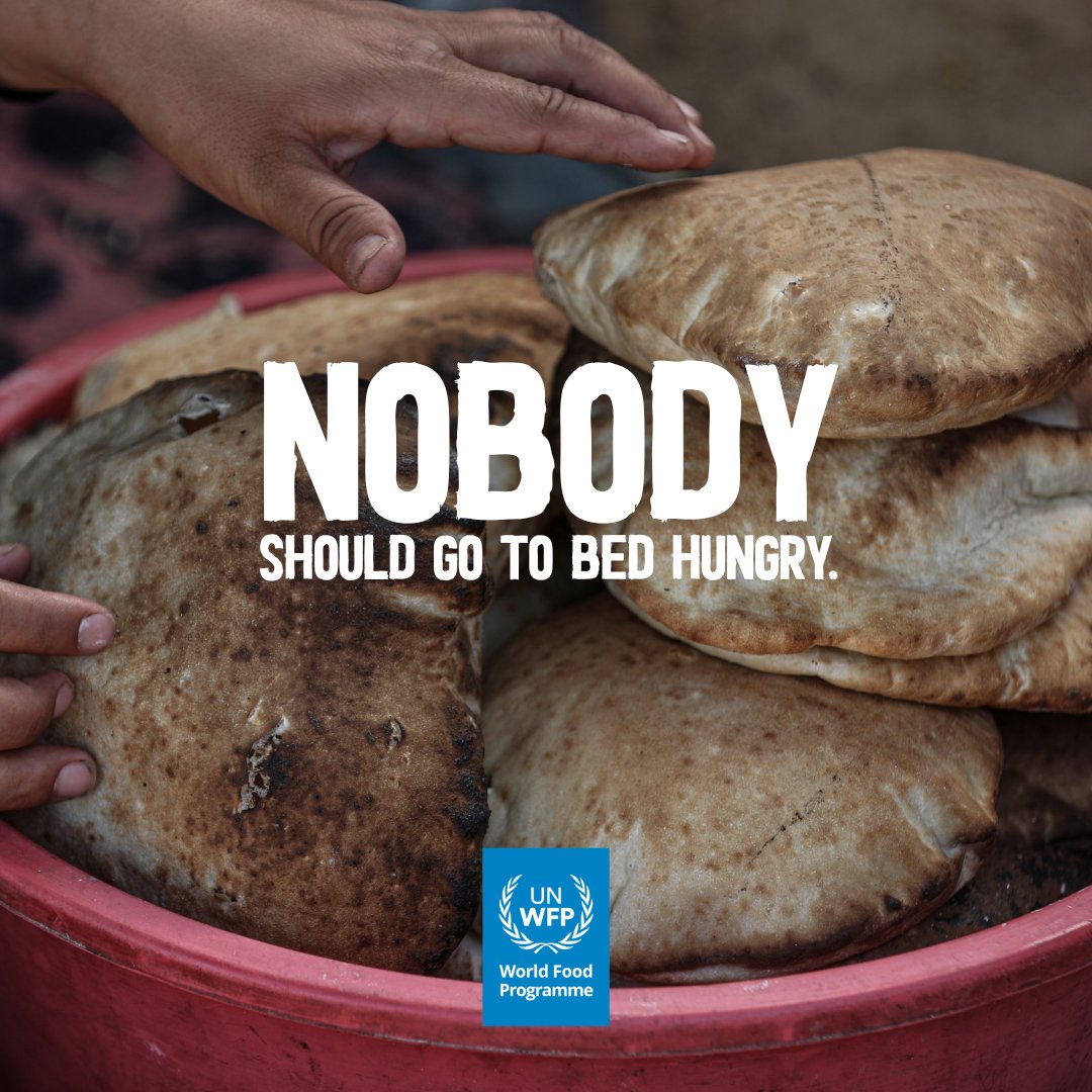 WFP_MENA's tweet photo. 📣 In a world that makes enough food for everyone, NO one should go to bed hungry.

Access to sufficient and nutritious food is a human right.

🔄 Help us spread the word. https://t.co/Xv5XPP1n77