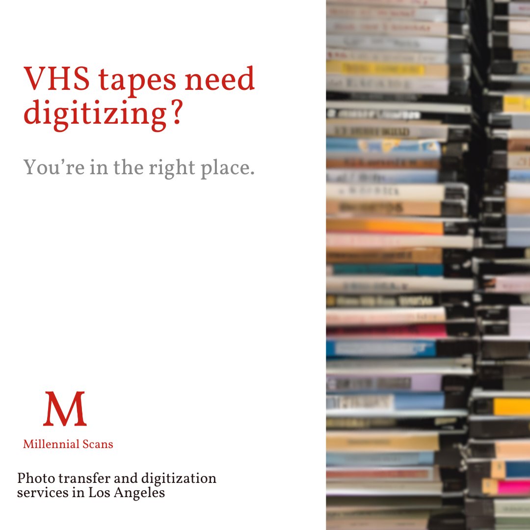 MillennialScans's tweet photo. From VHS tapes and cassettes to old photos and documents, it's time to digitize your entire collection. Safeguard your memories and important files by converting them to digital formats. https://t.co/JvOyAApDC5