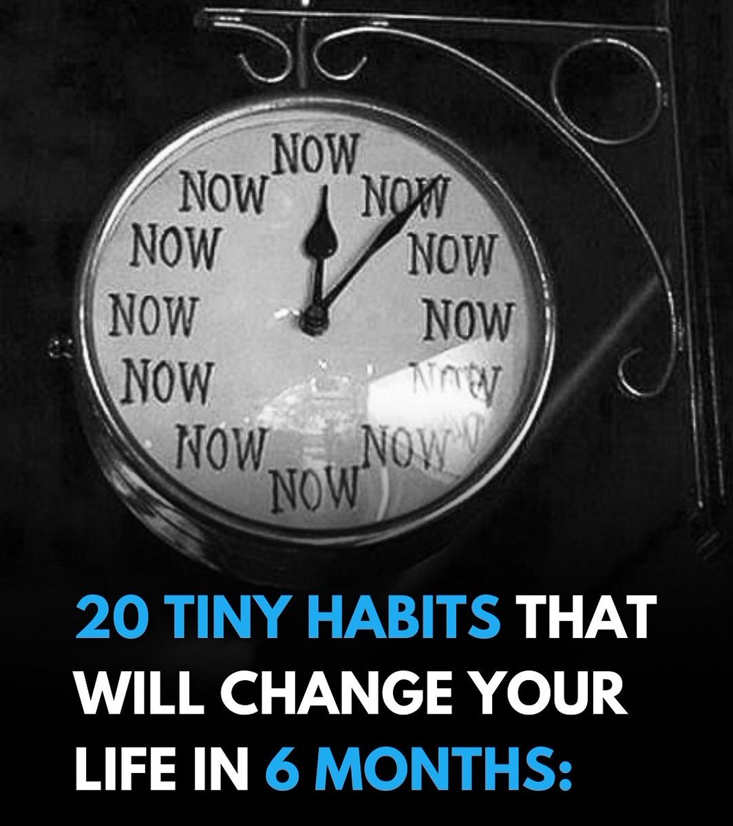 PhilosophyMonk's tweet photo. 20 Tiny Habits That Will Change Your Life in 6 Months:

-thread- https://t.co/8VL8ktGwlA