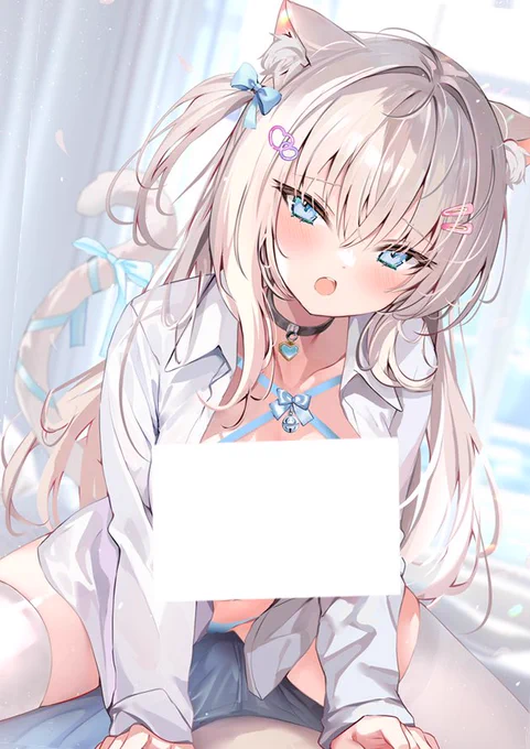 通販開始C105に合わせて白ギャルちゃんと白ねこちゃんのタペストリーを受注します本日から予約開始!よろしくお願いします~!!ギャルねこ 