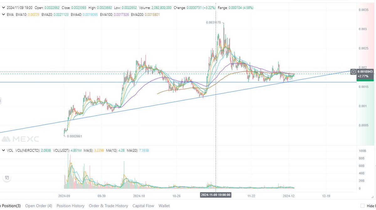 Straightlines12's tweet photo. Check the 4 hour chart of $NEIRO on binance. It's about to pop. https://t.co/lp8nuszTHW